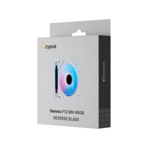 Кулер для корпуса OCYPUS GAMMA F12 WH ARGB REVERSE BLADE (GAMMA-F12-WH1AM01X-GL) - Нулевой остаток (Feed)  - Нулевой остаток (Feed) 