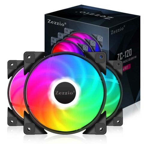 Кулер для корпуса Zezzio ZC-120 Colorful 3in1 - Вентиляторы к корпусам  - Вентиляторы к корпусам 