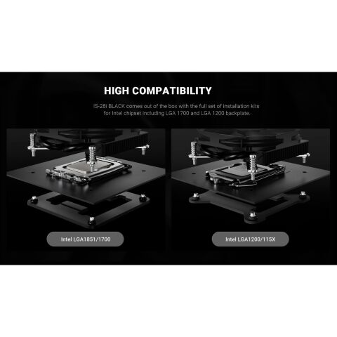 Кулер для процессора ID-Cooling IS-28i BLACK - Нулевой остаток (Feed)  - Нулевой остаток (Feed) 