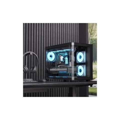 Корпус AeroCool P300C-G-BK-v1 Black (ACCS-PN02033.11) - Корпуса  - Корпуса 
