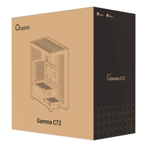 Корпус для ПК OCYPUS GAMMA C72 WH (GAMMA-C72-WHD000XX-GL) - Нулевой остаток (Feed)  - Нулевой остаток (Feed) 