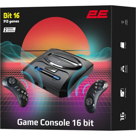 Игровая консоль 2E 16bit HDMI (2 бездротових геймпада, 913 іг (2E16BHDWS913) - Игровые приставки  - Игровые приставки 