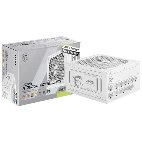 Блок питания MSI 1000W (MAG A1000GL PCIE5 WHITE) - Блоки питания - Блоки питания