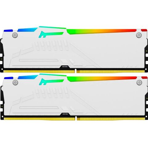 Модуль памяти для компьютера DDR5 64GB (2x32GB) 5600 MHz Beast White RGB Kingston Fury (ex.HyperX) (KF556C36BWEAK2-64) - Модули памяти для компьютера - Модули памяти для компьютера