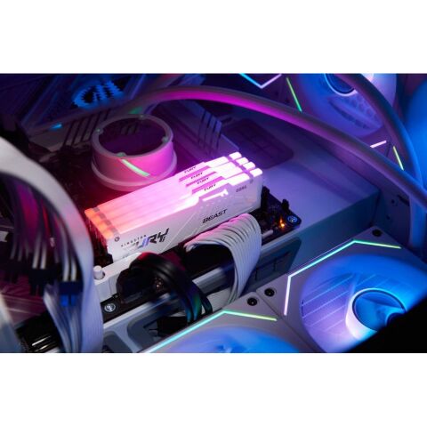 Модуль памяти для компьютера DDR5 64GB (2x32GB) 5600 MHz Beast White RGB Kingston Fury (ex.HyperX) (KF556C36BWEAK2-64) - Модули памяти для компьютера - Модули памяти для компьютера