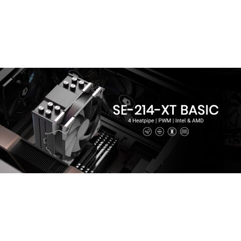 Кулер для процессора ID-Cooling SE-214-XT BASIC - Нулевой остаток (Feed)  - Нулевой остаток (Feed) 