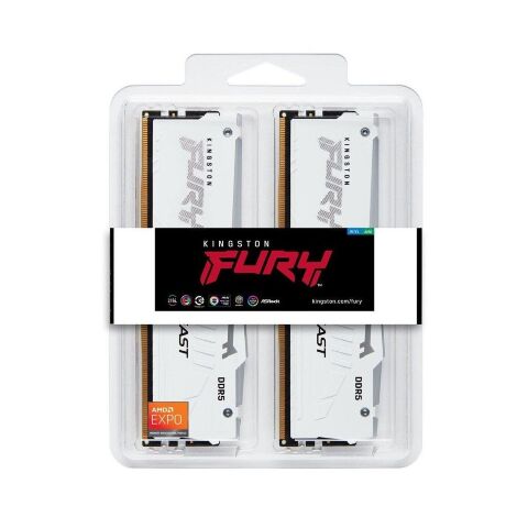 Модуль памяти для компьютера DDR5 64GB (2x32GB) 6000 MHz Beast White RGB XMP Kingston Fury (ex.HyperX) (KF560C30BWAK2-64) - Нулевой остаток (Feed) - Нулевой остаток (Feed)