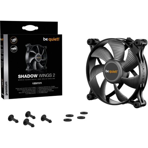 Кулер для корпуса Be quiet! Shadow Wings 2 120mm PWM (BL085) - Нулевой остаток (Feed)  - Нулевой остаток (Feed) 