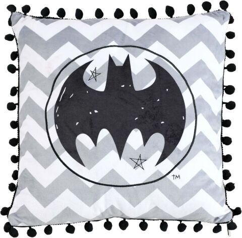 Подушка DC COMICS Batman Logo Black Pom Pom Pillow 40 см. - -