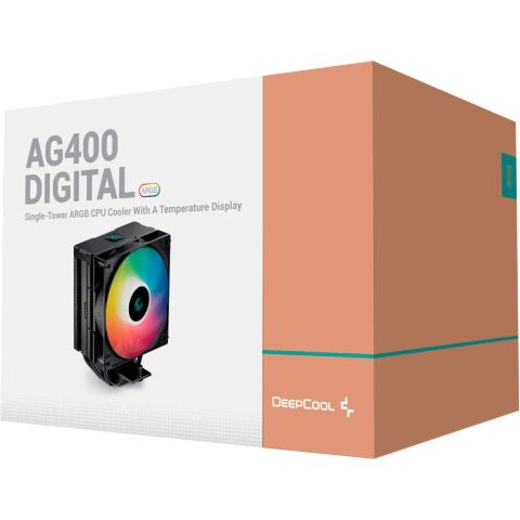 Кулер для процессора Deepcool AG400 DIGITAL BK ARGB - Нулевой остаток (Feed) - Нулевой остаток (Feed)