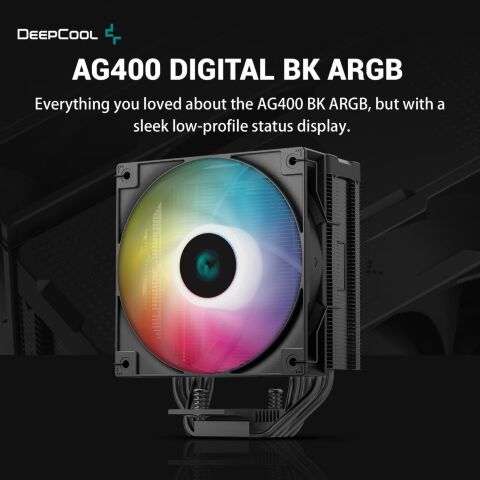 Кулер для процессора Deepcool AG400 DIGITAL BK ARGB - Нулевой остаток (Feed) - Нулевой остаток (Feed)