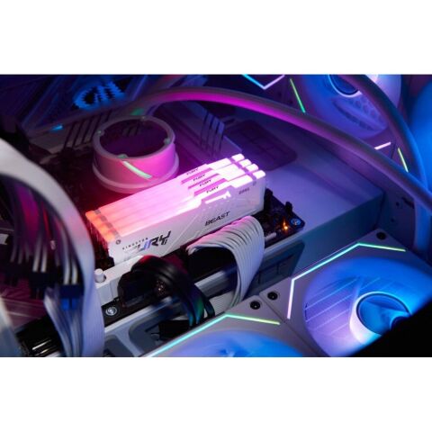 Модуль памяти для компьютера DDR5 32GB 5600 MHz Beast White RGB Kingston Fury (ex.HyperX) (KF556C36BWEA-32) - Модули памяти для компьютера  - Модули памяти для компьютера 