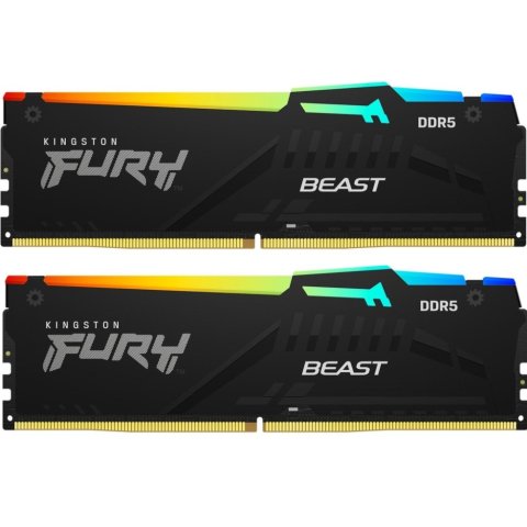 Модуль памяти для компьютера DDR5 64GB (2x32GB) 6400 MHz Beast RGB XMP Kingston Fury (ex.HyperX) (KF564C32BBAK2-64) - Нулевой остаток (Feed)  - Нулевой остаток (Feed)