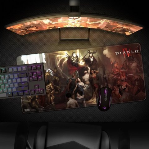 Коврик для мыши игровая поверхность Blizzard DIABLO 4 Inarius and Lilith Диабло XL (90*42 cm) -   -  