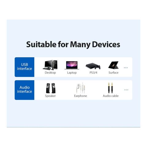 Звуковая плата Vention Audio USB 1х3,5mm jack 4pin Metal (OMTP-CTIA) (CDLH0) - Звуковые платы  - Звуковые платы 