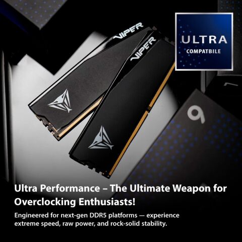 Модуль памяти для компьютера DDR5 64GB (2x32GB) 6400 MHz Viper Elite 5 Ultra Patriot (VEU564G6432K) - Нулевой остаток (Feed)  - Нулевой остаток (Feed) 