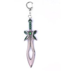 Брелок DOTA 2 Butterfly Sword Дота 2 меч металл цвет серебро 6 см.