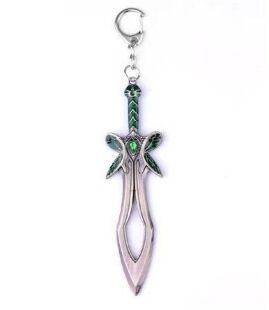 Брелок DOTA 2 Butterfly Sword Дота 2 меч метал колір срібло 6 см.