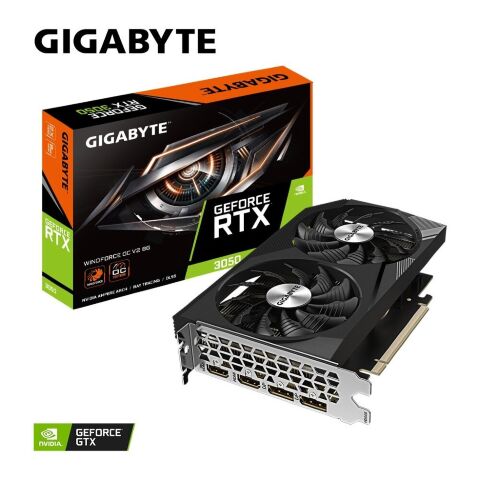 Видеокарта GIGABYTE GeForce RTX3050 8Gb WINDFORCE OC V2 (GV-N3050WF2OCV2-8GD) - Нулевой остаток (Feed) - Нулевой остаток (Feed)