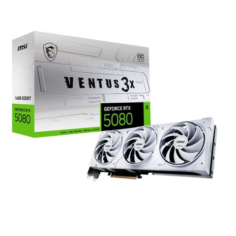 Видеокарта MSI GeForce RTX5080 16GB VENTUS 3X OC WHITE (RTX 5080 16G VENTUS 3X OC WHITE) - Нулевой остаток (Feed) - Нулевой остаток (Feed)