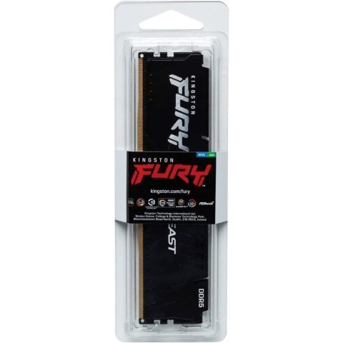 Модуль памяти для компьютера DDR5 32GB 5200 MHz Fury Beast Black Kingston Fury (ex.HyperX) (KF552C40BB-32) - Нулевой остаток (Feed)  - Нулевой остаток (Feed)