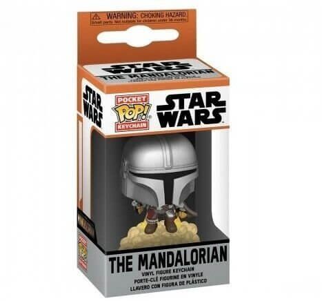 Брелок Funko Pocket Star Wars Keychain The Mandalorian фанко Мандалорець з бластером -   -  