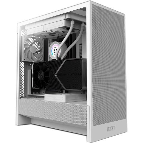 Корпус NZXT H5 Flow Compact All White (CC-H52FW-01) - Корпуса  - Корпуса 