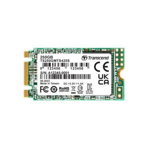 Накопитель SSD M.2 2242 250GB Transcend (TS250GMTS425S) - Внутренние SSD  - Внутренние SSD 