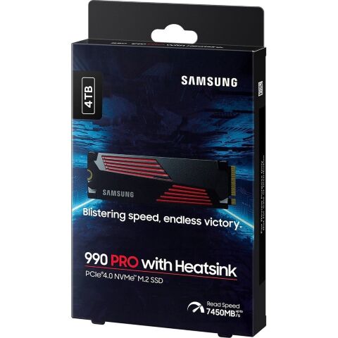 Накопитель SSD M.2 2280 4TB 990 PRO with Heatsink Samsung (MZ-V9P4T0GW) - Нулевой остаток (Feed) - Нулевой остаток (Feed)