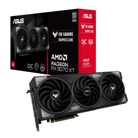Видеокарта ASUS Radeon RX 9070 XT 16Gb TUF OC GAMING (TUF-RX9070XT-O16G-GAMING) - Нулевой остаток (Feed) - Нулевой остаток (Feed)
