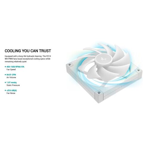 Кулер для корпуса Deepcool FD14 WH - Нулевой остаток (Feed) - Нулевой остаток (Feed)