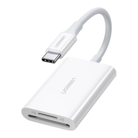 Считыватель флеш-карт Ugreen USB-C 3.1 to TF/SD CM265 White (35506) - Кардридеры  - Кардридеры 