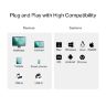 Считыватель флеш-карт TP-Link USB-C + USB 2.0 SD + TF silver (UA430D)