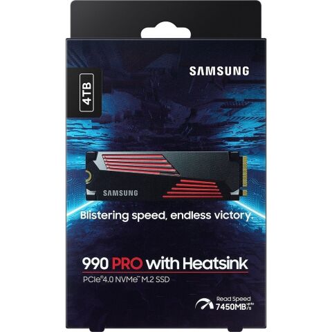 Накопитель SSD M.2 2280 4TB 990 PRO with Heatsink Samsung (MZ-V9P4T0CW) - Нулевой остаток (Feed) - Нулевой остаток (Feed)
