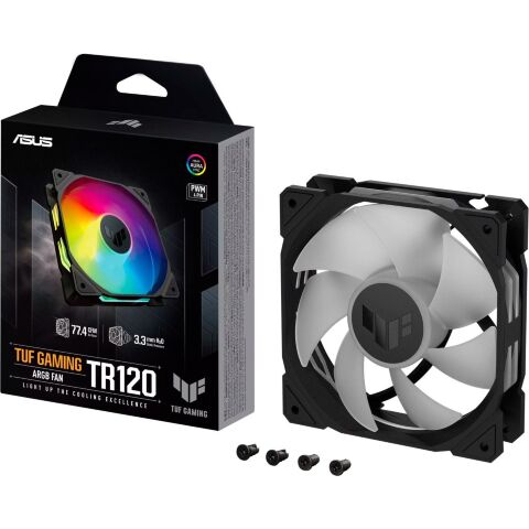 Кулер для корпуса ASUS TUF GAMING TR120 FAN ARGB BLACK (90DA0090-B09000) - Нулевой остаток (Feed)  - Нулевой остаток (Feed) 