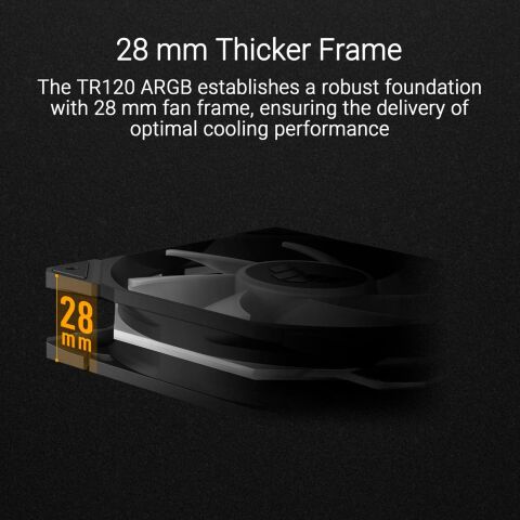 Кулер для корпуса ASUS TUF GAMING TR120 FAN ARGB BLACK (90DA0090-B09000) - Нулевой остаток (Feed)  - Нулевой остаток (Feed) 