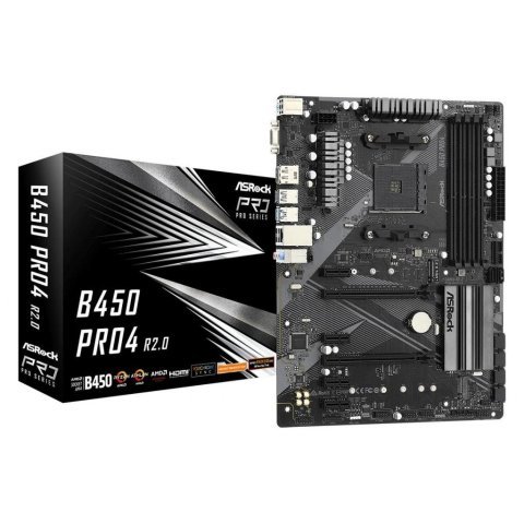 Материнская плата ASRock B450 Pro4 R2.0 - Нулевой остаток (Feed) - Нулевой остаток (Feed)
