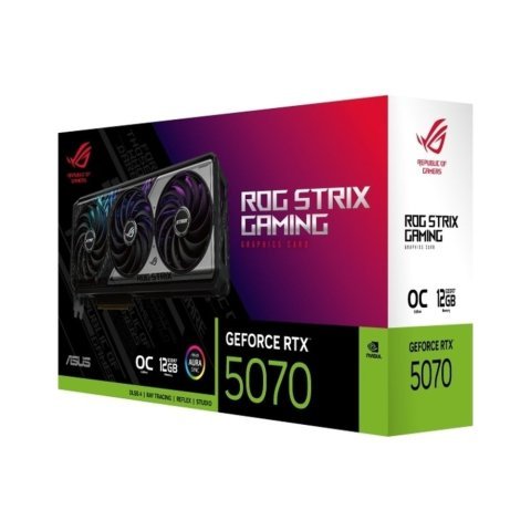 Видеокарта ASUS GeForce RTX5070 12Gb ROG STRIX GAMING OC (ROG-STRIX-RTX5070-O12G-GAMING) - Видеокарты - Видеокарты