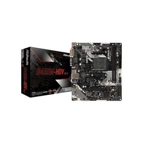 Материнская плата ASRock B450M-HDV R4.0 - Нулевой остаток (Feed) - Нулевой остаток (Feed)