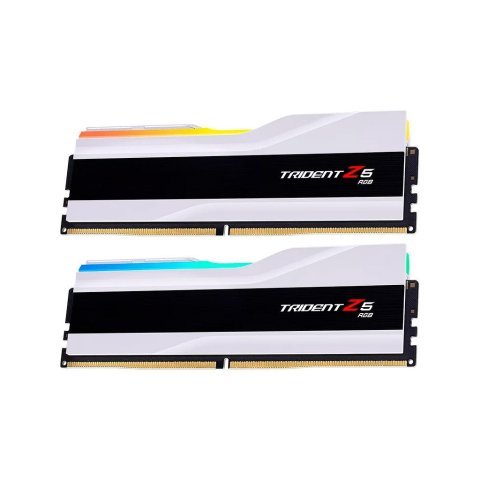 Модуль памяти для компьютера DDR5 64GB (2x32GB) 6400 MHz Trident Z5 RGB Matte White G.Skill (F5-6400J3239G32GX2-TZ5RW) - Нулевой остаток (Feed)  - Нулевой остаток (Feed)