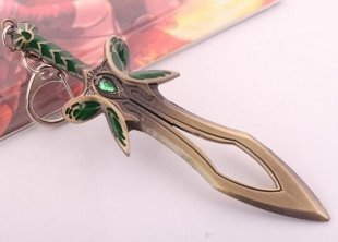 Брелок DOTA 2 Butterfly Sword Дота 2 меч металл цвет бронза 6 см.