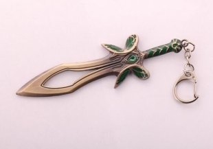 Брелок DOTA 2 Butterfly Sword Дота 2 меч металл цвет бронза 6 см.