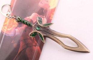 Брелок DOTA 2 Butterfly Sword Дота 2 меч металл цвет бронза 6 см.