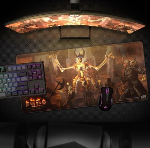 Килимок для миші ігрова поверхня Blizzard DIABLO 2 Resurrected Mephisto Діабло XL (90*42 cm) - Коврики Diablo  - Коврики Diablo 