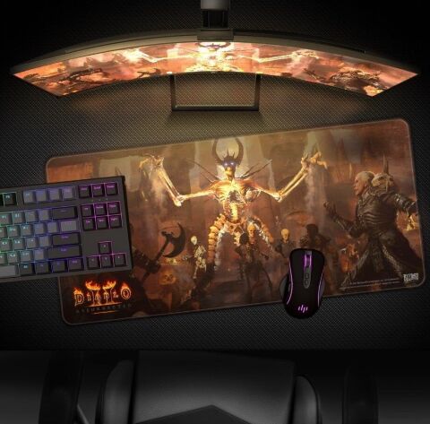 Килимок для миші ігрова поверхня Blizzard DIABLO 2 Resurrected Mephisto Діабло XL (90*42 cm) -   -  