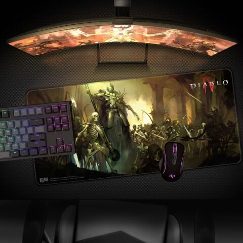 Коврик для мыши игровая поверхность Blizzard DIABLO IV 4 - Skeleton King (Диабло)  XL (90*42 cm) -   -  