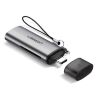 Считыватель флеш-карт Ugreen USB Type-C 3.1 to TF/SD CM184 Gray (50704)