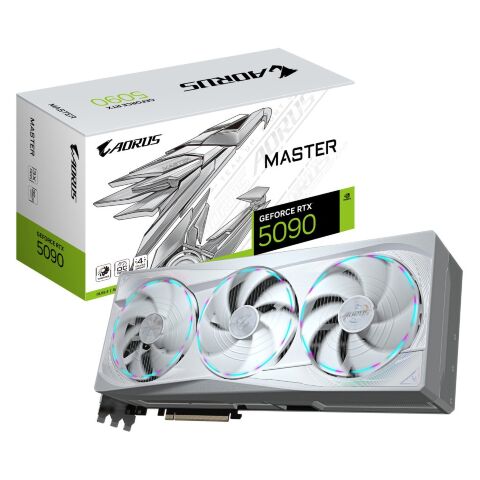 Видеокарта GIGABYTE GeForce RTX5090 32GB AORUS MASTER ICE (GV-N5090AORUSM ICE-32GD) - Видеокарты  - Видеокарты 