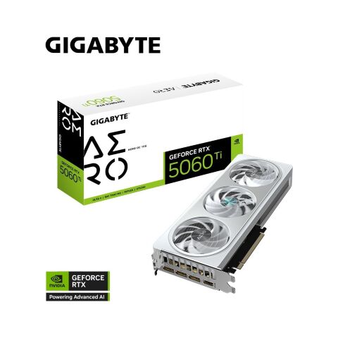 Видеокарта GIGABYTE GeForce RTX5060Ti 16Gb AERO OC (GV-N506TAERO OC-16GD) - Нулевой остаток (Feed)  - Нулевой остаток (Feed) 