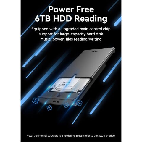 Карман внешний Vention 2.5" HDD/SSD USB 3.0 Micro-B Black (KPAB0) - Аксессуары к HDD - Аксессуары к HDD